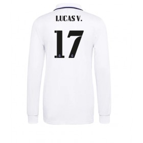 Herren Fußballbekleidung Real Madrid Lucas Vazquez #17 Heimtrikot 2022-23 Langarm